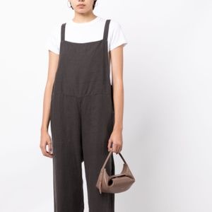 Eileen Fisher Cropped Linen Overalls Size XL NWOT